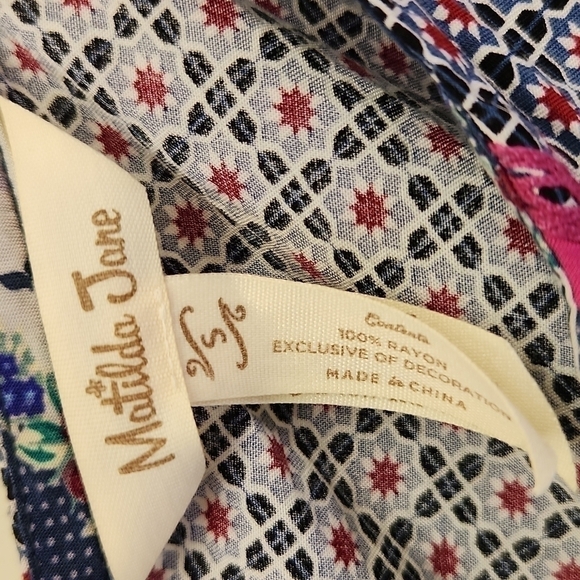 𝅺MATILDA Jane women's size small boho top great condition - Picture 2 of 6